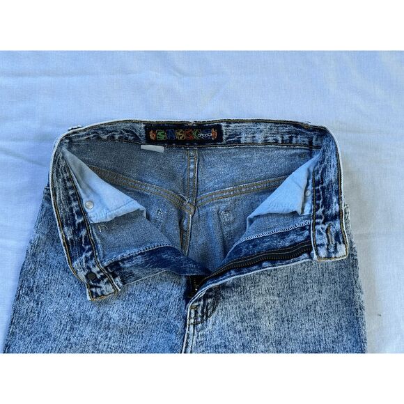Vintage Sasson Acid Wash Tapered Leg Jeans Size 9, High Rise, 90's Juniors - Picture 2 of 8